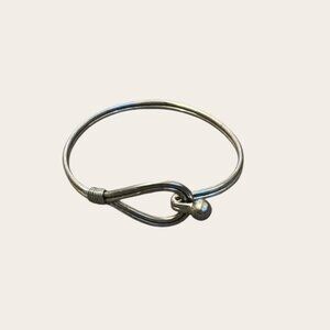 Sterling Silver Loop & Hook Bracelet  Minimalist Design 12.7 Grams
